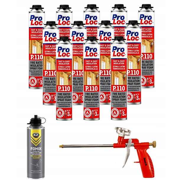 Pur pěna ProLoc 850 ml 930 g Tepelná izolace 12 kusů