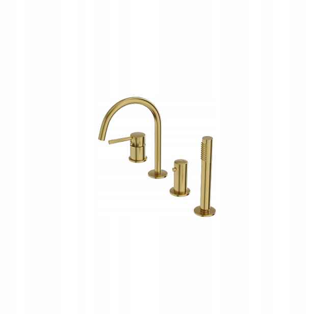 Vanová baterie Orion Brushed Gold 4-otvorová Elegance a styl