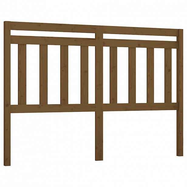 vidaXL Čelo postele medově hnědé 126 x 4 x 100 cm masivní borovice