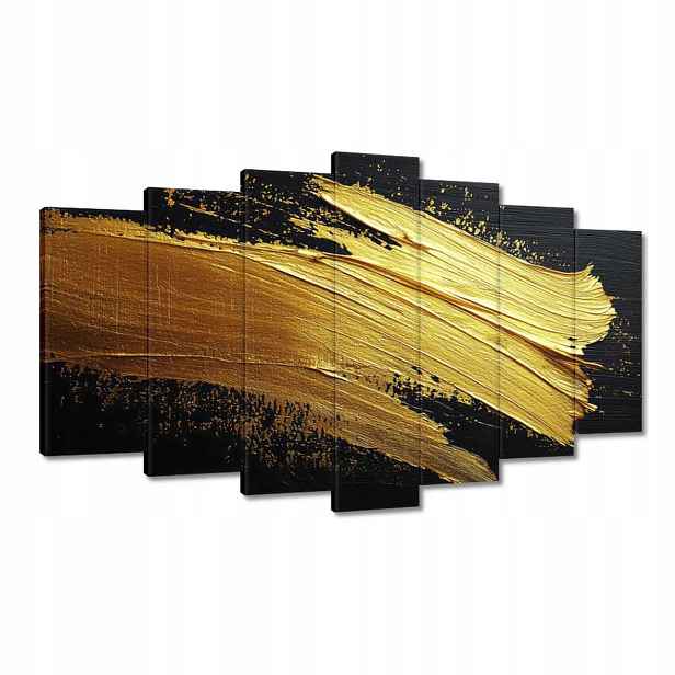 Obrazy 140x80 Zlaté šumění štětcem