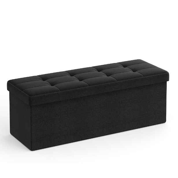Taburet s úložným prostorem OTTOMAN 110x38 cm, černý