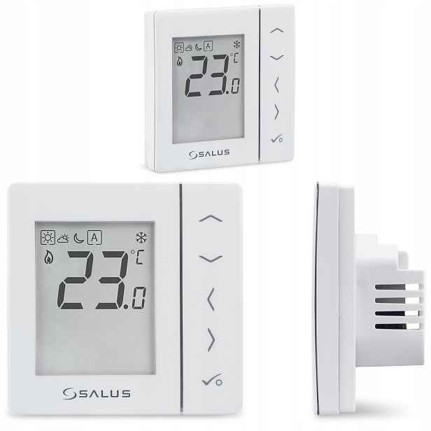 Drátový Podomítkový Regulátor Teploty Salus VS35W Denní Bílý 230V