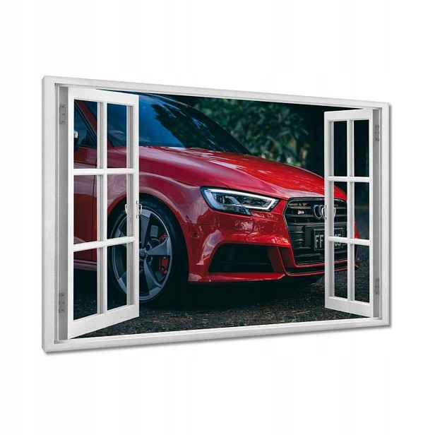 Obrazy 120x80 Červené Audi S3 Alufelgy