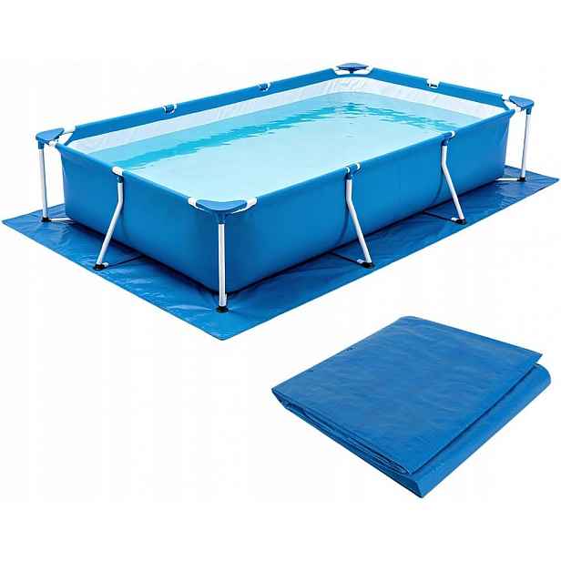 Ochranná Plachta Pod Bazén 445 × 254 CM Skládací Podložka Z Pe Tkaniny