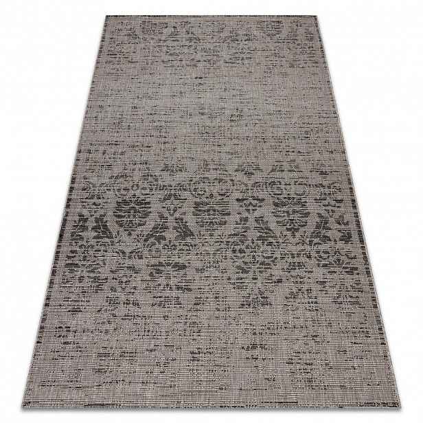 rugsX KOBEREC SIZAL FLOORLUX 20211 stříbro / černý 60/110 cm