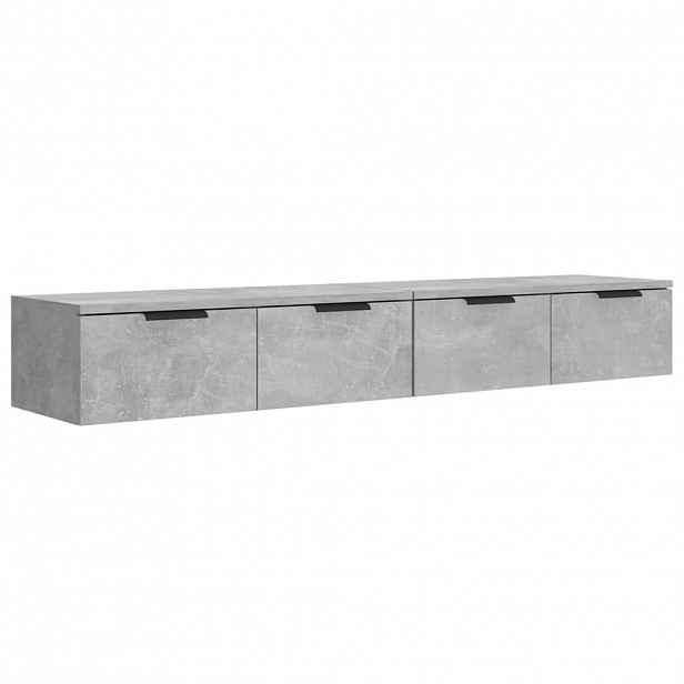 vidaXL Nástěnné skříňky 2 ks betonově šedé 68x30x20cm kompozitní dřevo