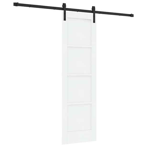 vidaXL Posuvné dveře 61 x 198,5 cm Kompozitní dřevo Bílá a černá
