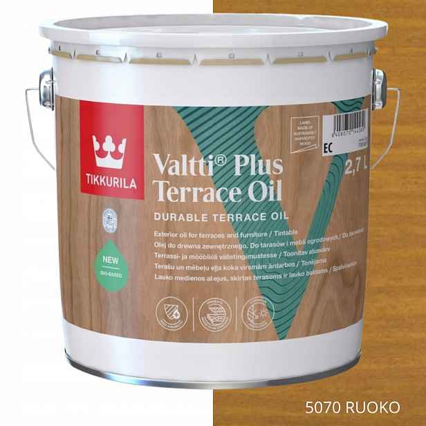 Tikkurila Olej Na Dřevo Valtti Plus Terrace Oil 2,7 L Barva 5070 Ruoko