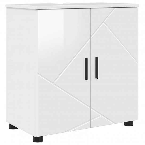 vidaXL Koupelnová skříň Vysoce lesklá bílá 61 x 35 x 64 cm