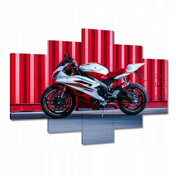 Hodiny 150x105 Bílo-červené Yamaha