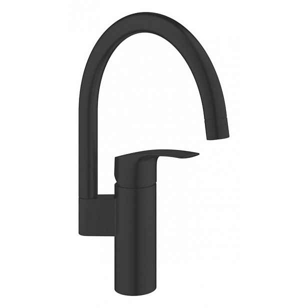 Dřezová baterie Grohe Eurosmart s otočným ramínkem černá matná 332022433