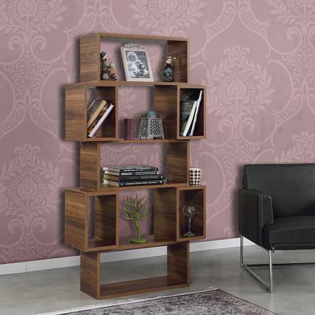 Knihovna Box - Walnut