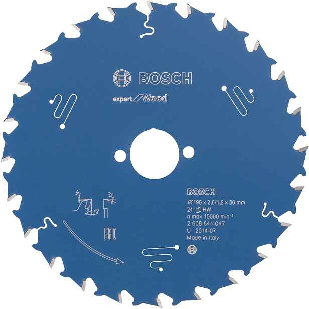 Kotouč pilový Bosch Expert for Wood 190×30×2,6 mm 24 z.