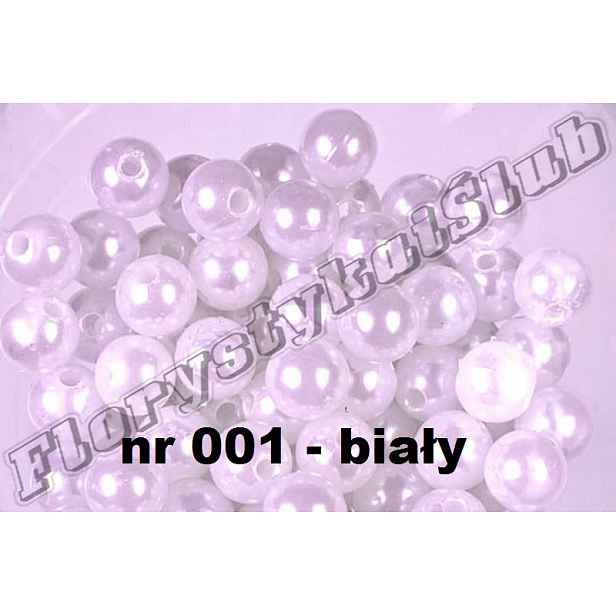 Perličky s dírkou, 10 mm/1 kg, bílá perla PER10/1KG-001P