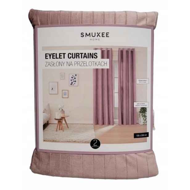 Smukee Záclony na průchodkách 135 x 250 cm 2 kusy Špinavě Béžové