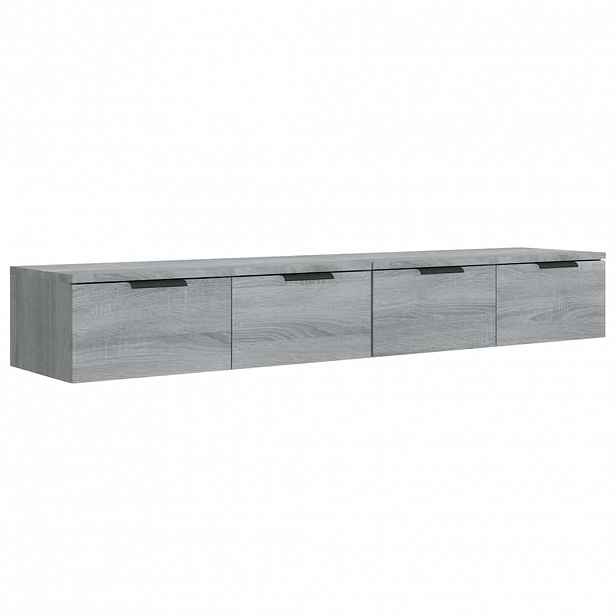 vidaXL Nástěnné skříňky 2 ks šedé sonoma 68x30x20 cm kompozitní dřevo