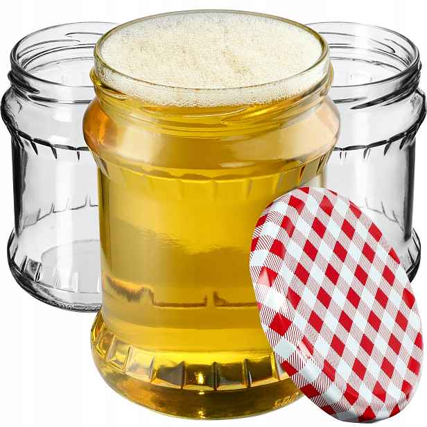 48 x Skleněná Zavařovací Sklenice 500 ml Na Zavařeniny Šroubovací Víčko FI82