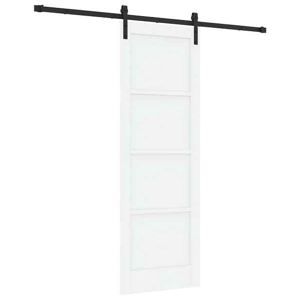 vidaXL Posuvné dveře 73,5 x 211 cm Kompozitní dřevo Bílá a černá