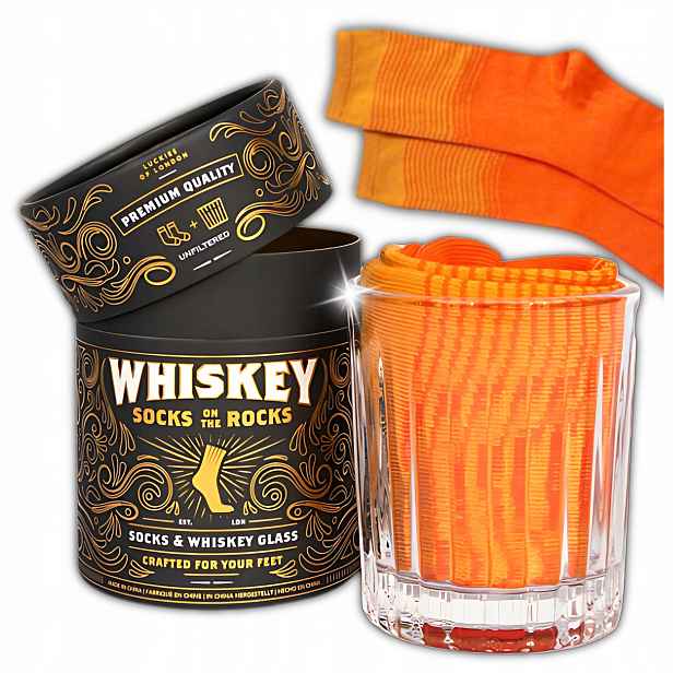 Dárková Sada Sklenice na whisky a Ponožky pro muže Gadget na nápoje