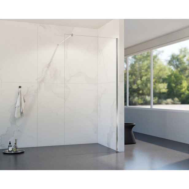 HOPA Walk-in sprchový kout LAGOS CHROM NEW 200 — Barva rámu - Chrom/Leštěný hliník (ALU), Rozměr A - 100, Rozměr C - 200, Výplň - Čiré bezpečnostní sklo - 8 mm
