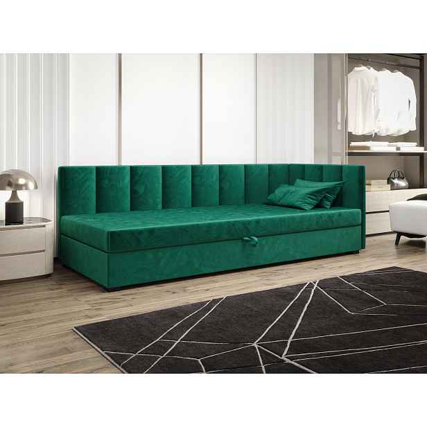 Jednolůžková postel 80x195 MANKA PLUS 1 - zelená