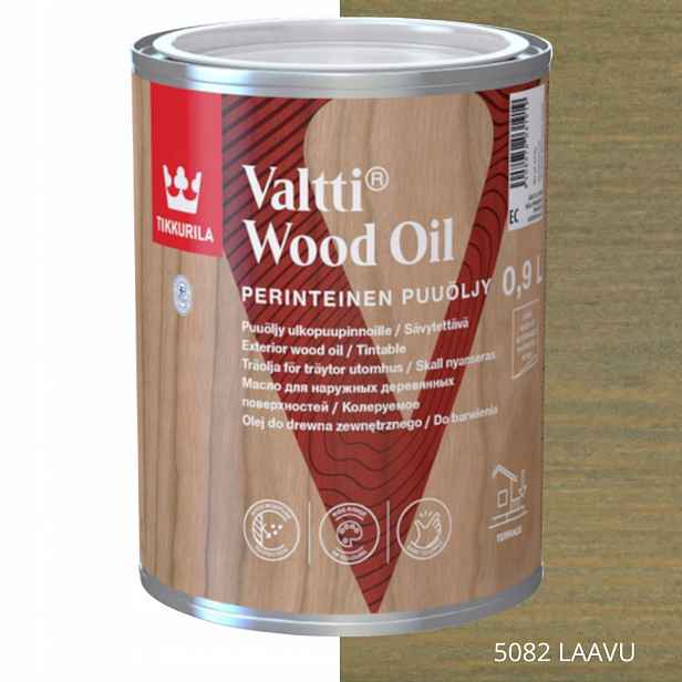 Tikkurila Valtti Wood Oil Olej Na Dřevo 0,9 L Barva 5082 Laavu