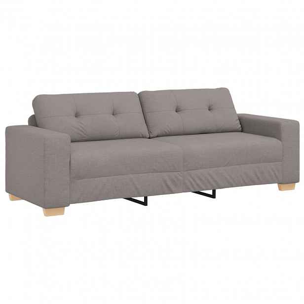 vidaXL 3-místné sofa Taupe 220 cm textil