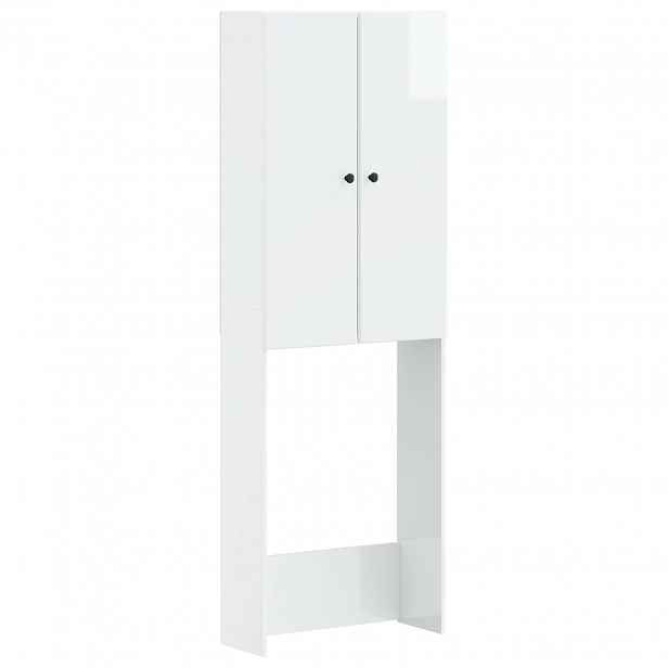 vidaXL Toaletní skříňka BREDA Bílá s vysokým leskem 66 x 25,5 x 190 cm