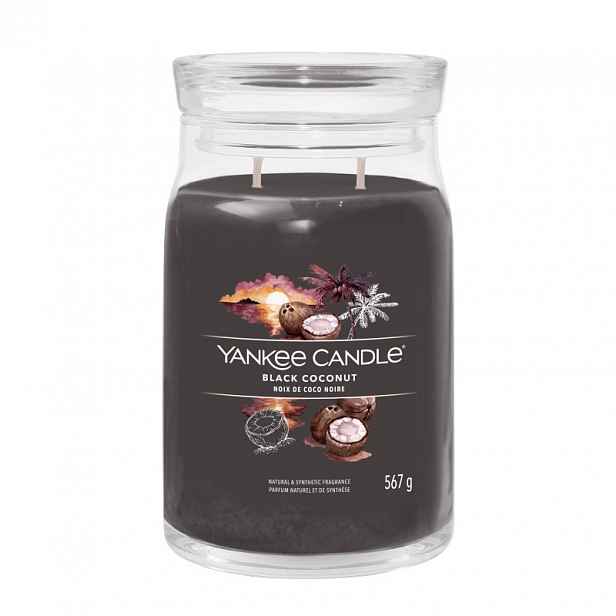 Yankee Candle vonná svíčka Signature ve skle velká Black Coconut 567 g