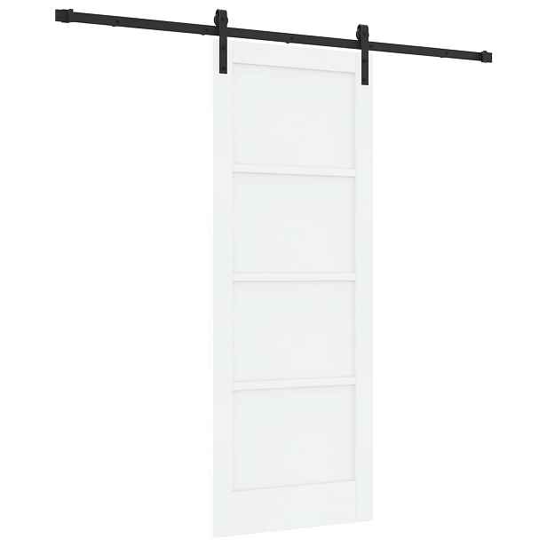 vidaXL Posuvné dveře 78 x 202 cm Kompozitní dřevo Bílá a černá