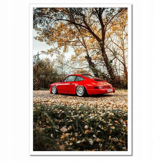 Plakáty v rámu 40x60 Červené Porsche Auto