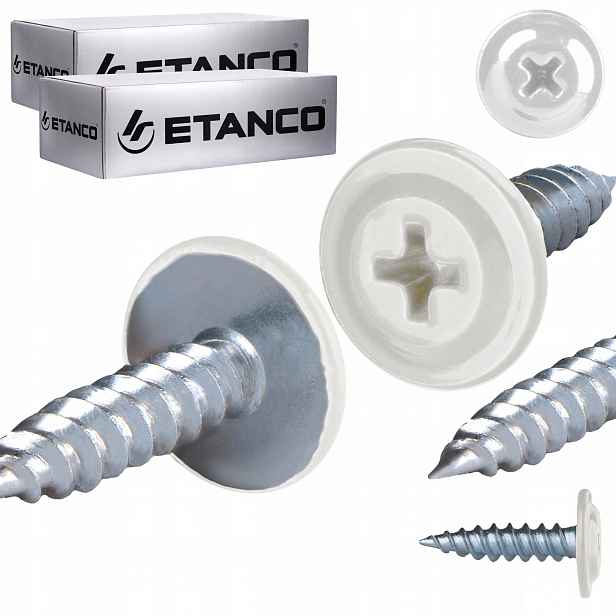 Podložkové vruty do dřeva 4,2 x 16 mm Ral 9010 500 ks Etanco Gm-s