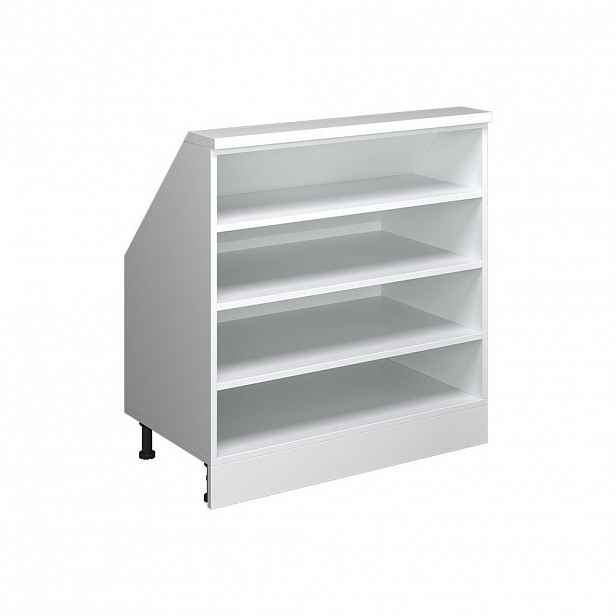 Vicco SKŘÍŇ POD ŠIKMOU STŘECHU Rion Bílá 80 x 81.6 cm se 4 přihrádkami