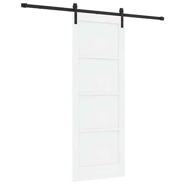 vidaXL Posuvné dveře 78 x 211 cm Kompozitní dřevo Bílá a černá
