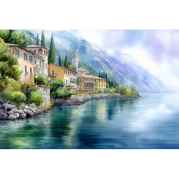 Fototapeta Flizelina Itálie Italia Riviéra Jezero Garda 208x146 130g