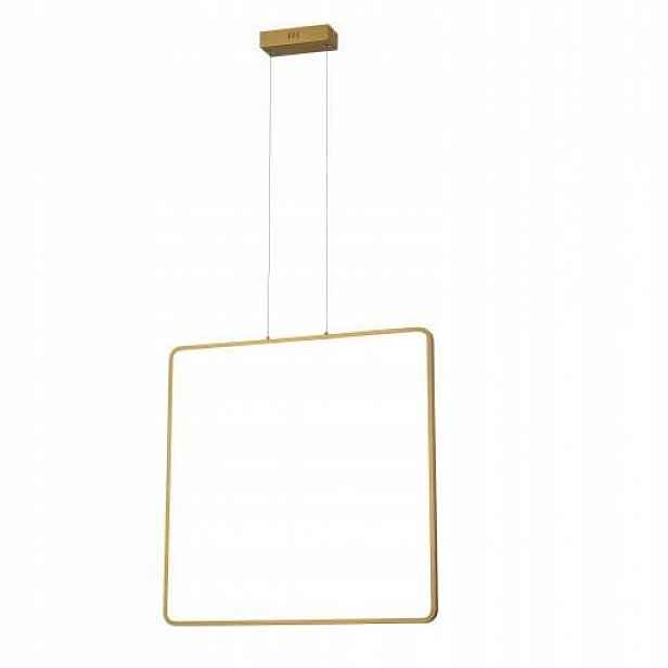 Horizontální Led lampa čtverec zlatá Anaya nad pultem, restaurace