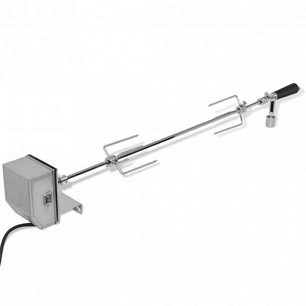 vidaXL Grilovací rožeň s profesionálním motorem ocelový 900 mm