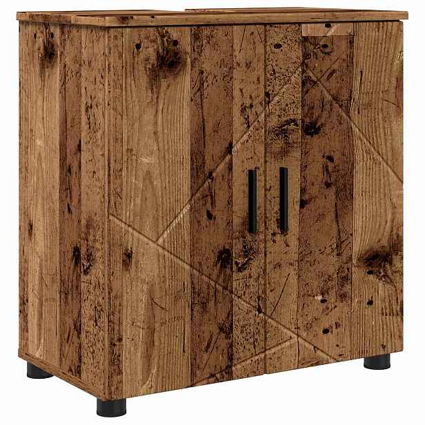 vidaXL Koupelnová skříň Staré dřevo 61 x 35 x 64 cm
