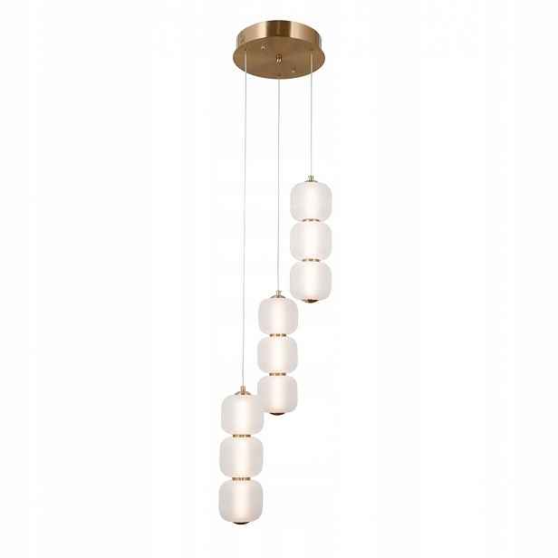 Závěsné Stropní Svítidlo Převis Led Zlatá 3xLED 20W Teplá bílá Ganti Italux