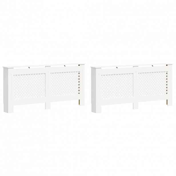 vidaXL Kryty na radiátor 2 ks bílé 172 x 19 x 81,5 cm MDF