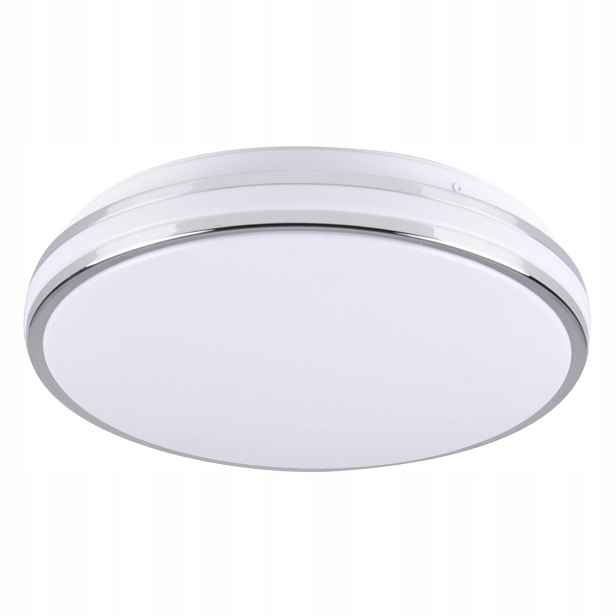 Stropní Svítidlo bílý chrom kulatý, neutrální, moderní, 28 cm Polux