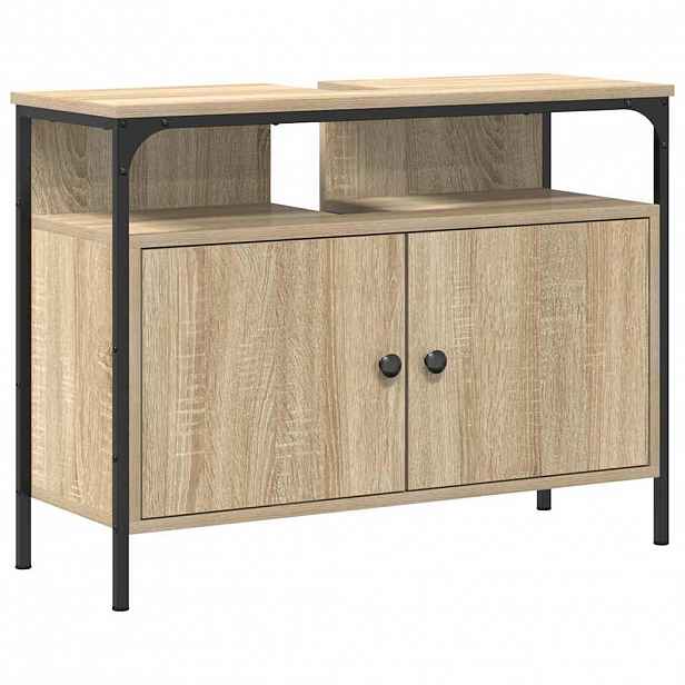 vidaXL Skříňka pod umyvadlo Hnědá 80 x 30 x 60 cm Kompozitní dřevo