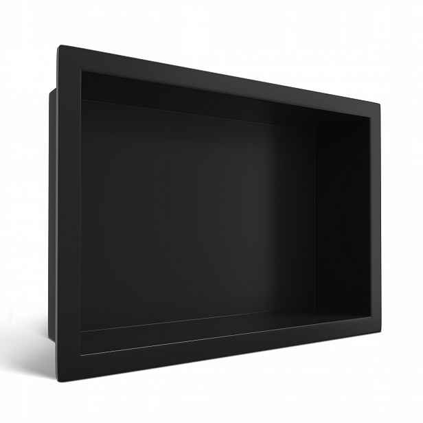 Wall-box One Černá polička do výklenku Nerezová Ocel, 30x20x10 cm