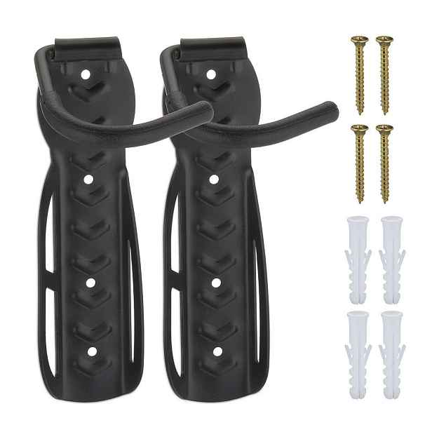 Relaxdays DRŽÁK na kolo černý 2ks-set ocel 25 kg