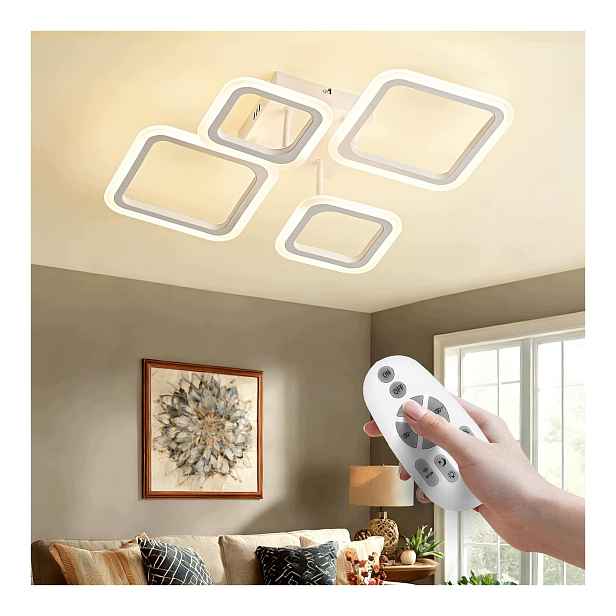 stropní svítidlo Led stropní svítidlo moderní do obývacího pokoje ložnice 24 W dálkový ovladač bílá
