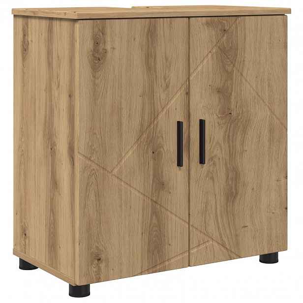 vidaXL Koupelnová skříň Artisanový dub 61 x 35 x 64 cm