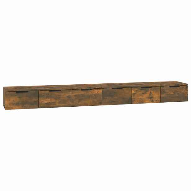 vidaXL Nástěnné skříňky 2 ks kouřový dub 102x30x20 cm kompozitní dřevo