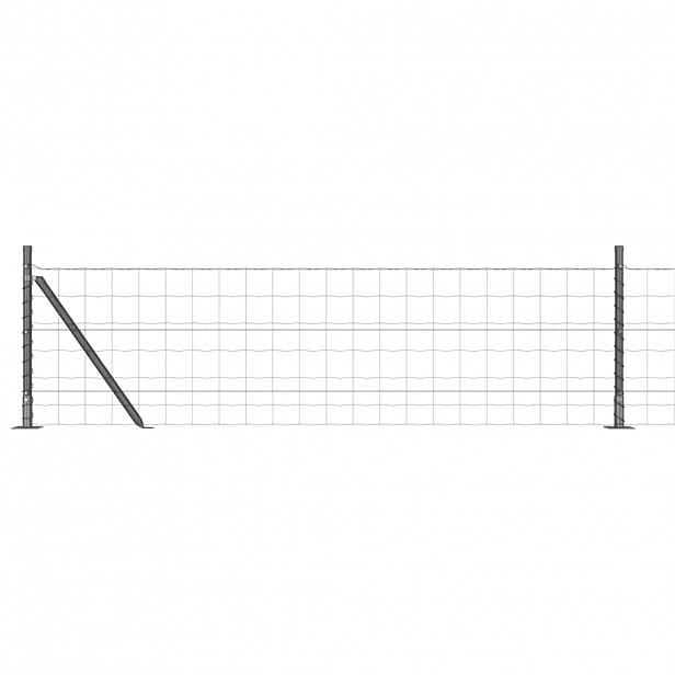 vidaXL Evropský plot s betonovou základnou 50 x 0,6 m Šedá Síťovina
