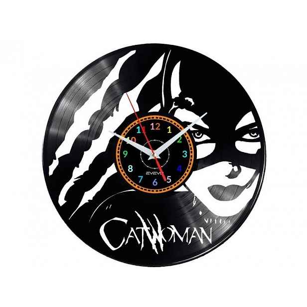 Catwoman Dárek Originální dekorace do domu Hodiny z vinylové desky