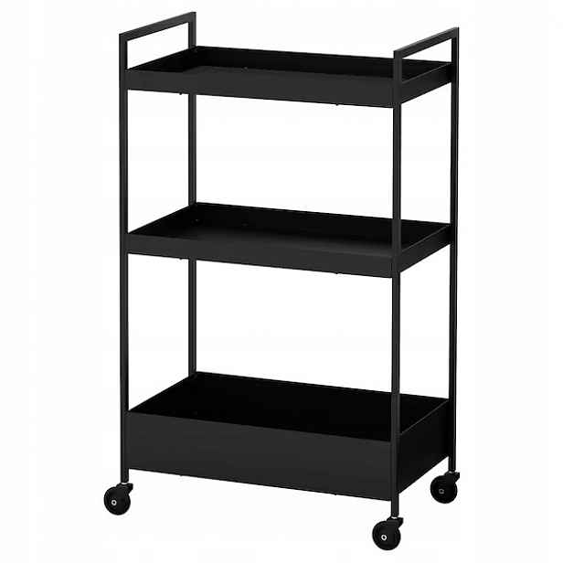 Ikea Nissafors Mobilní vozík černý 50.5x30x83 cm, ocel